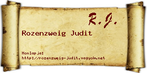 Rozenzweig Judit névjegykártya